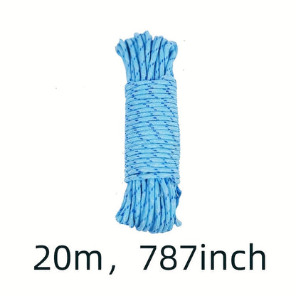 Braided Nylon Rope (787 Inches / 65.6 Ft) - Heavy-Duty Utility Line for Outdoor and Indoor Use