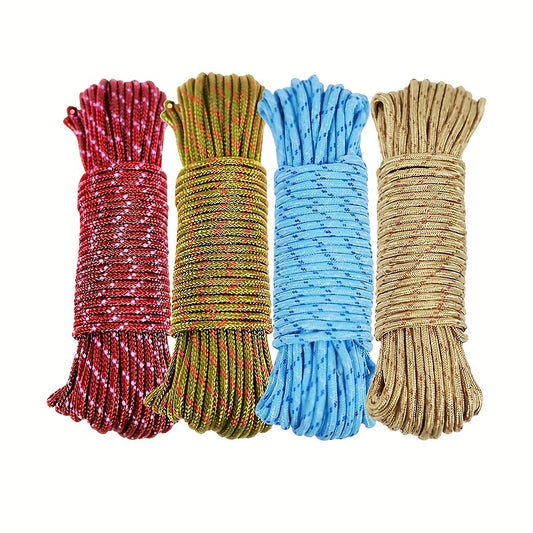 Braided Nylon Rope (787 Inches / 65.6 Ft) - Heavy-Duty Utility Line for Outdoor and Indoor Use